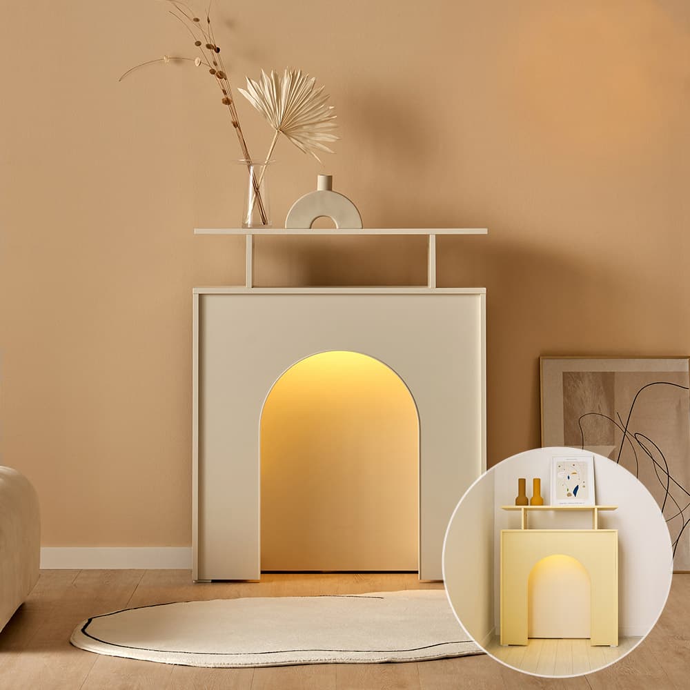 달소리가구 샤이니 E0등급 LED 벽난로 수납 콘솔 800 2colors