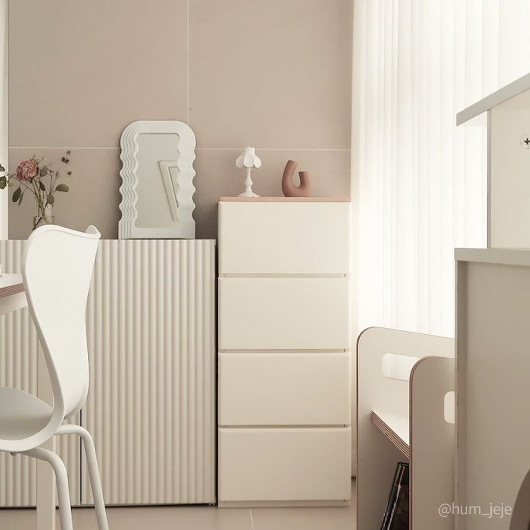 씨밀렉스 실용가구 루나핏 서랍장 슬림200(L) 레귤러400(L) 4단 2colors