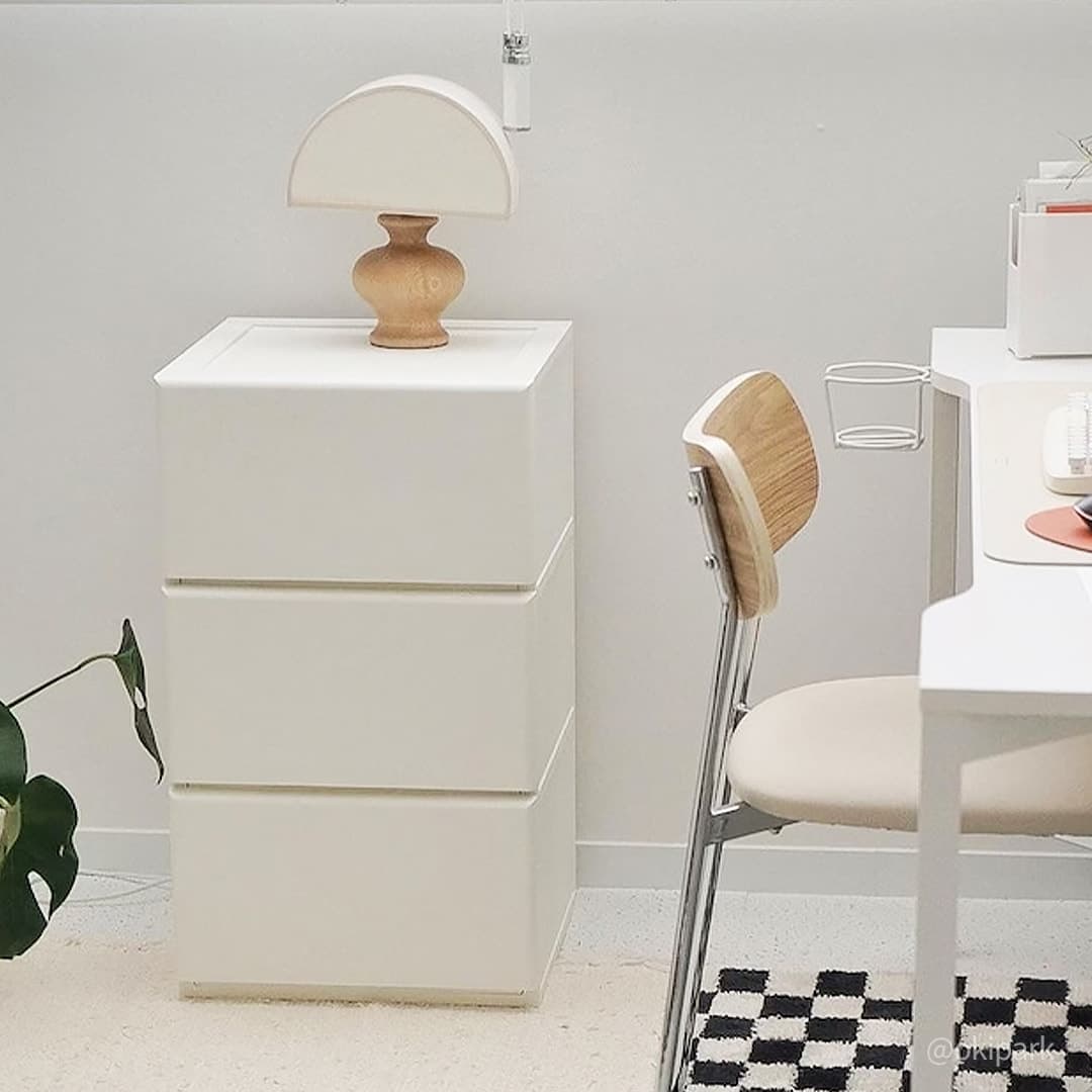 씨밀렉스 실용가구 루나핏 서랍장 슬림200(L) 레귤러400(L) 3단 2colors