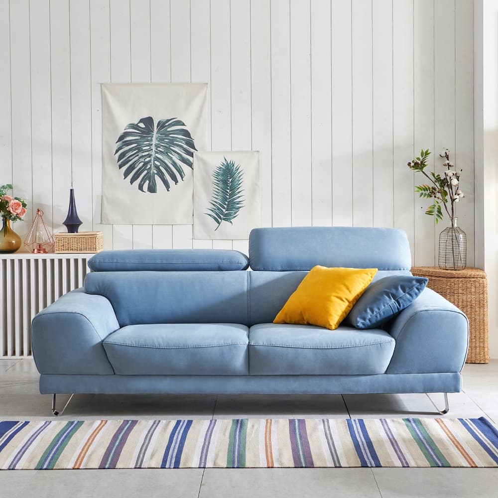 보니애가구 프라제르 아쿠아텍스 3인용 패브릭 소파