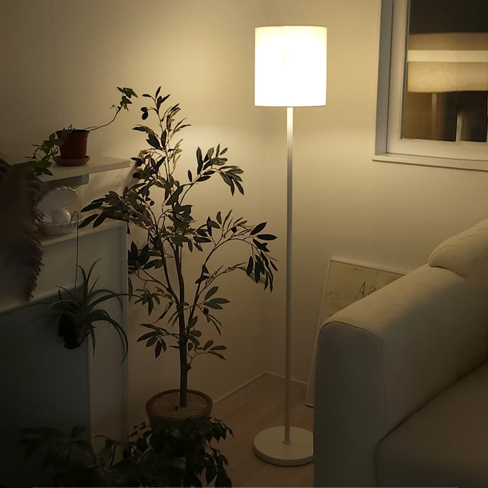 레나에너지 패브릭 플로어 LED 장스탠드 거실 조명 빈티지 스탠드 무드등(3색상/9단 밝기조절)