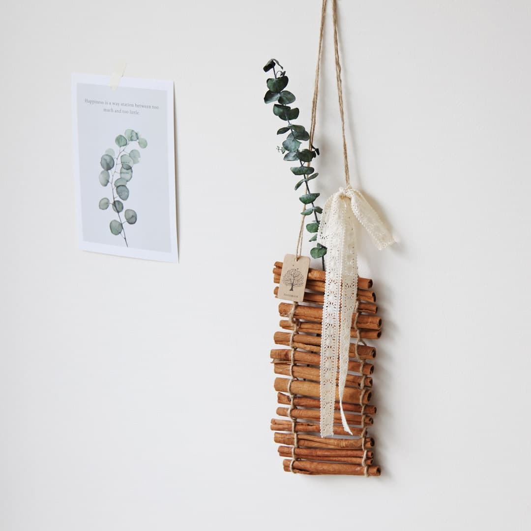 펫플랜트 시나몬스틱 가랜드 모기 벌레퇴치 오브제 인테리어 벽걸이 빈티지소품