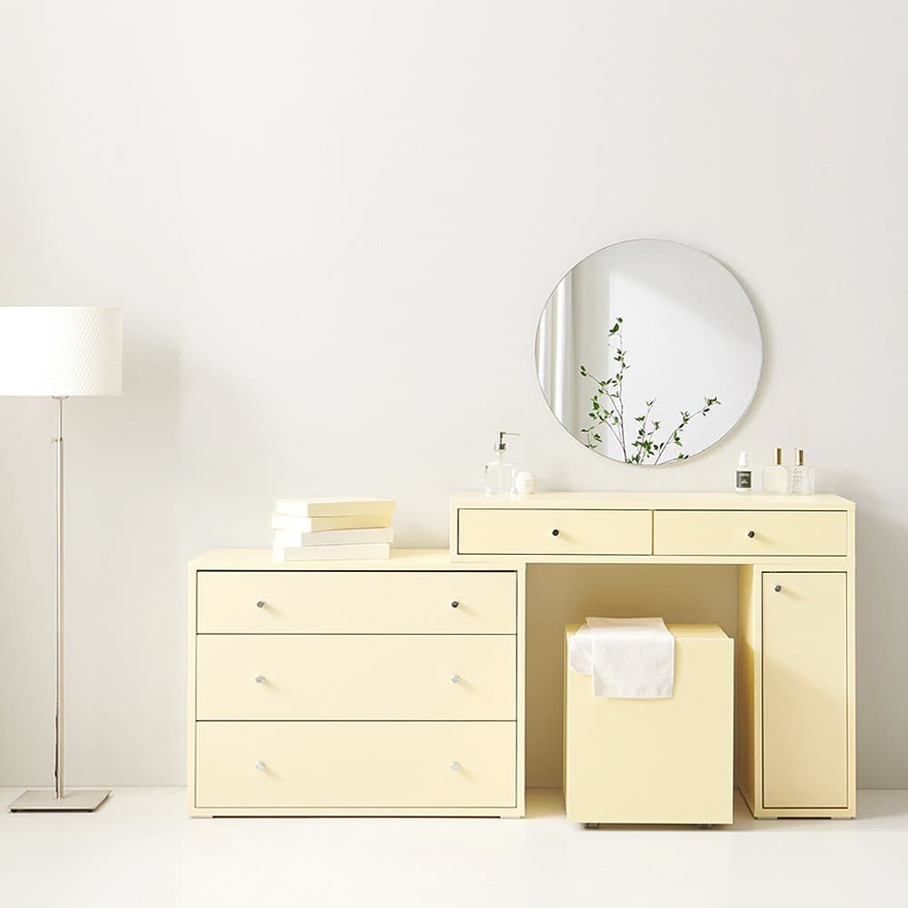 스칸디무드 카모토 3칸 서랍 수납 확장형 화장대