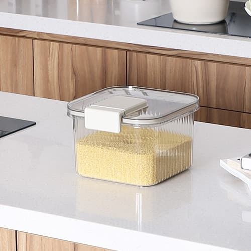 달팽이리빙 퀴진드마망 투명 밀폐 쌀통(5kg)