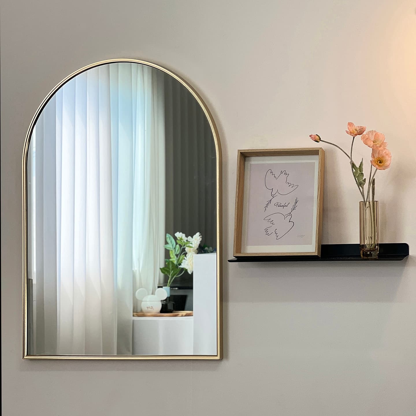 다온 화장대 욕실 인테리어 아치형 거울