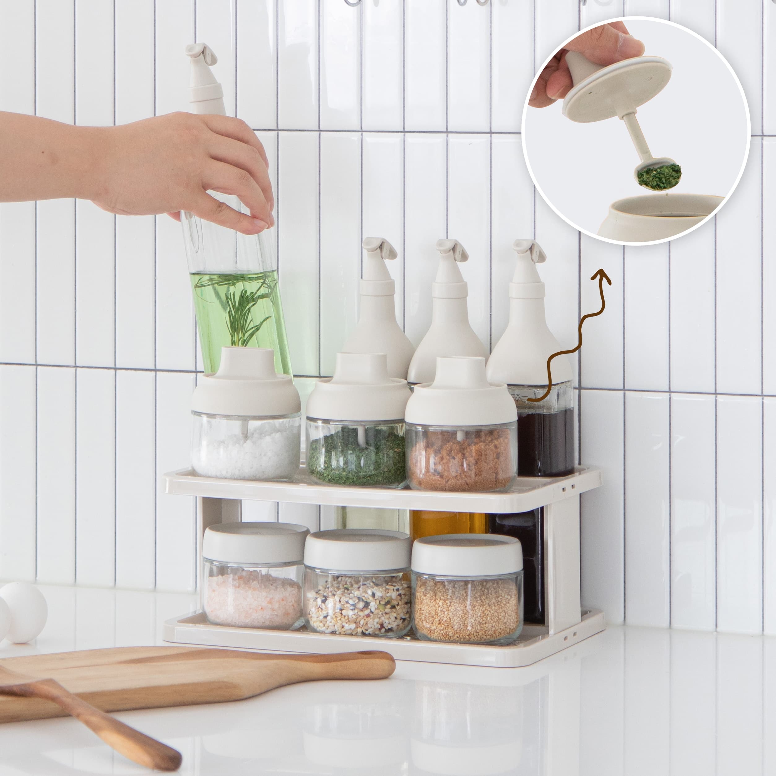 라라밤 양념통 10종 올인원 선반 세트