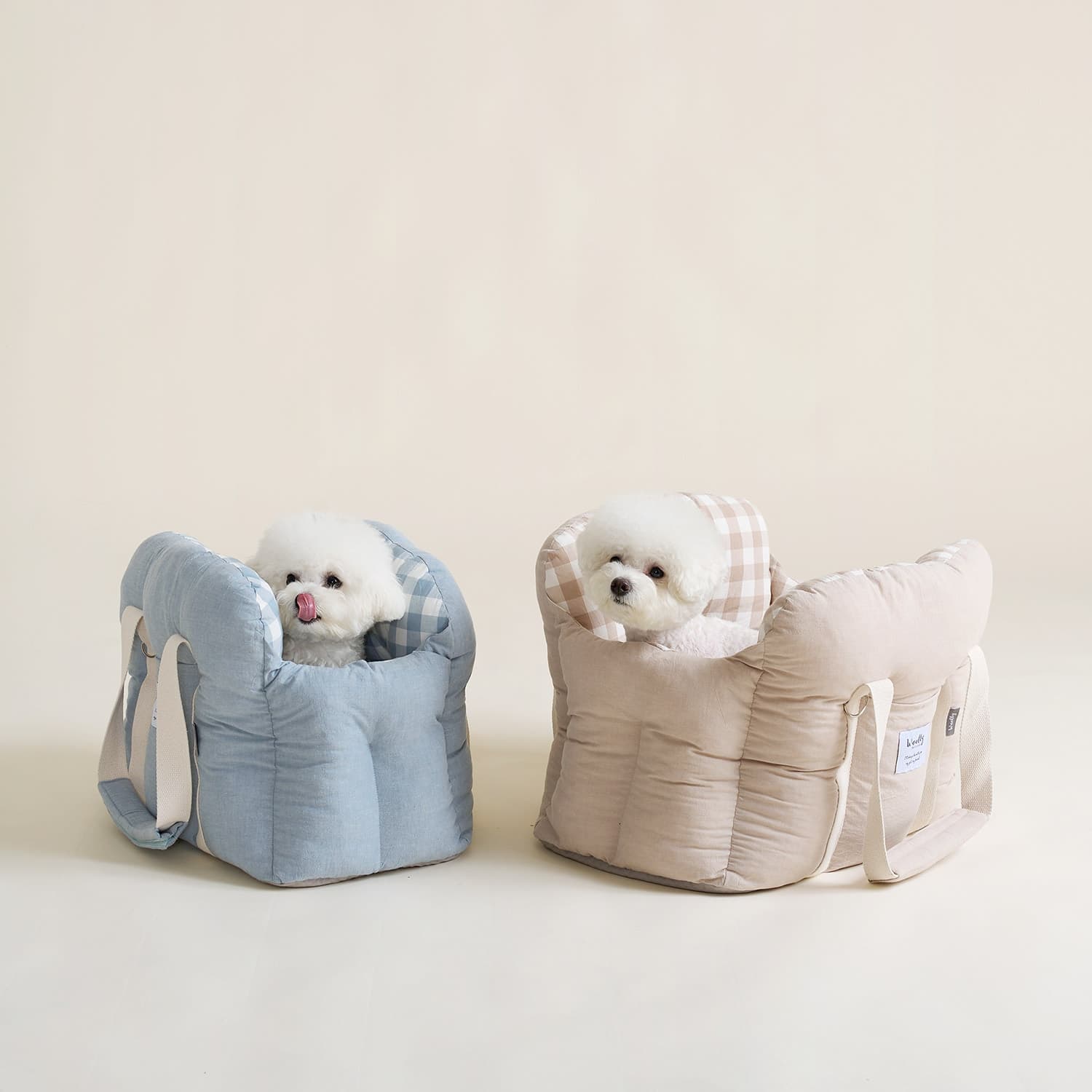울리 코튼 체크 구름 이동가방 2size 2colors