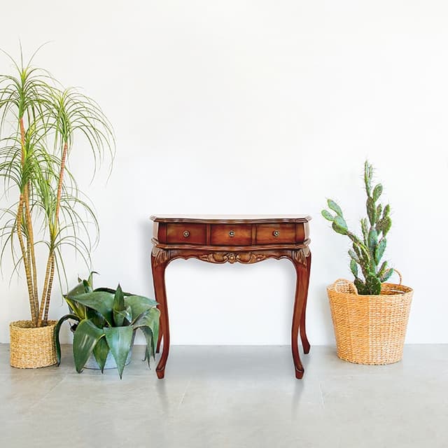 유캐슬 아니스 마호가니 원목 클래식 엔틱 콘솔 거실 복도 현관 미니 수납 콘솔 3colors - 최저가 204,000원
