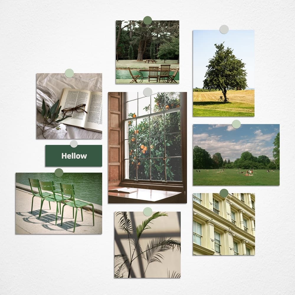 데일리스너그 유럽 인테리어 그린 엽서 미니 포스터 세트 + 스티커 증정 - 최저가 6,120원