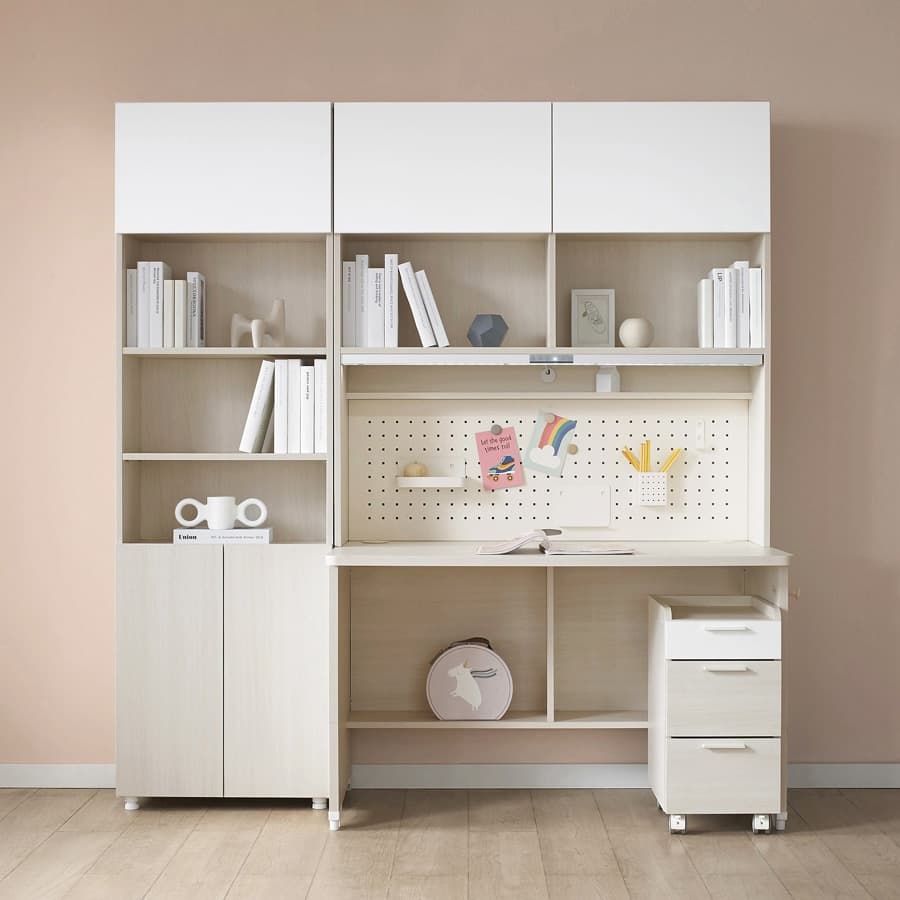 꿈꾸는요셉 네오 1200책상책장조명풀세트 NESET06 (스틸타공판포함)