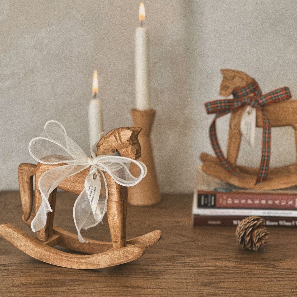 유월가게 러스틱 우드 목마 흔들말 오브제 소품 - 최저가 9,720원