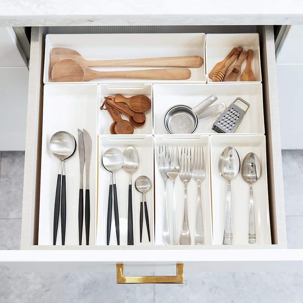 모든집 1+1 국내생산 주방 싱크대 서랍정리 조리도구 수저 정리함 칸막이 수납 트레이