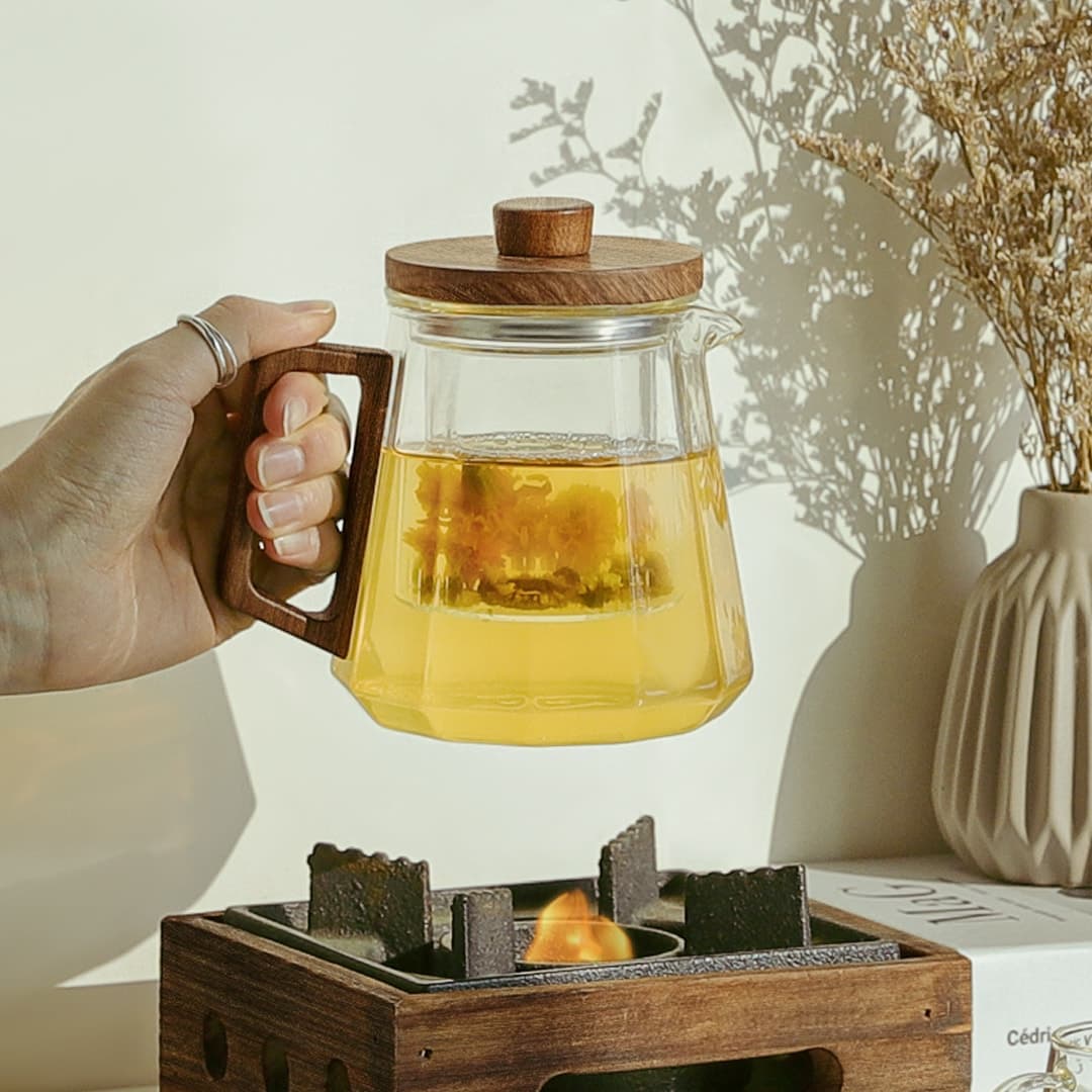 공간라움 차우리는 티팟 내열유리 호가 티포트 500ml