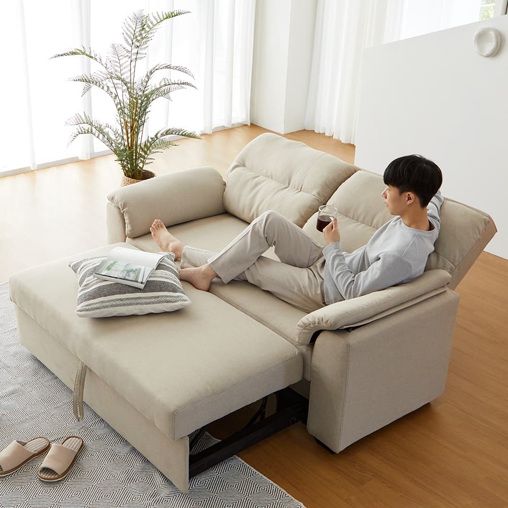 베스트리빙 쿠션헤드 2인용 접이식 확장형 침대 소파베드 3colors