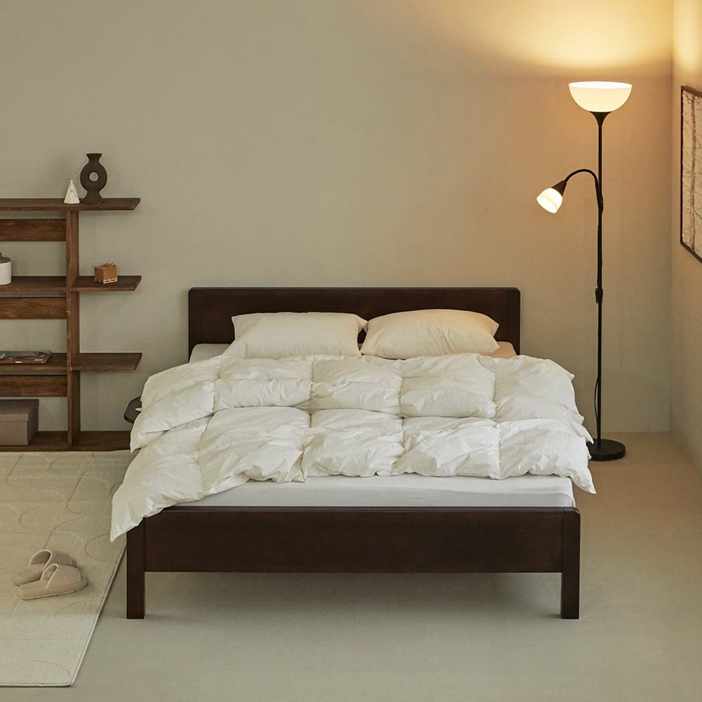 퍼니코 로그 SE0등급 고무나무 원목 침대 프레임 SS/Q - 최저가 189,000원 (53% 할인)