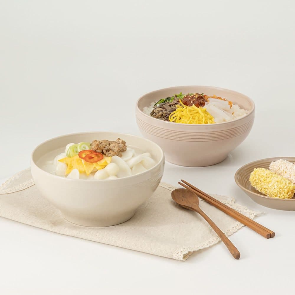 메종오브제 1+1 다인 면기 떡국 비빔밥 그릇 (총2P)