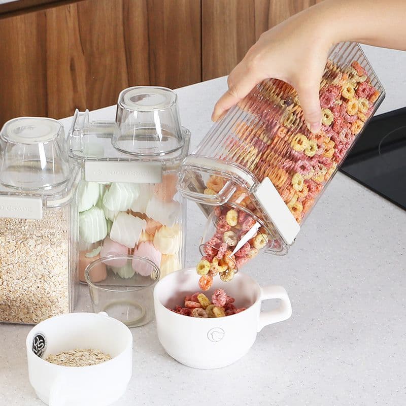 달팽이리빙 퀴진드마망 투명 밀폐 잡곡통