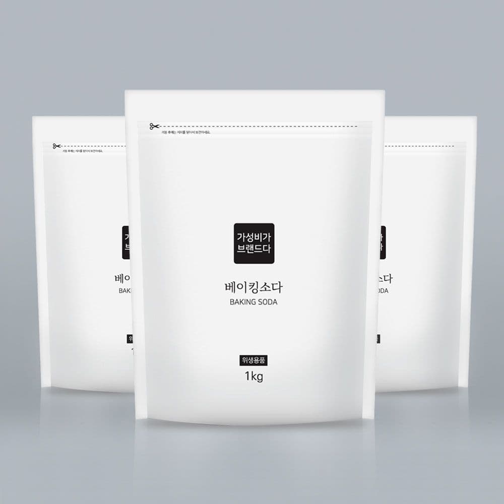 가성비가 브랜드다 베이킹소다 천연세제 1kg x 3개(지퍼백)