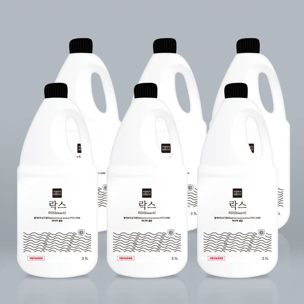 가성비가 브랜드다 냄새줄인 대용량 락스 2100ML x 6개