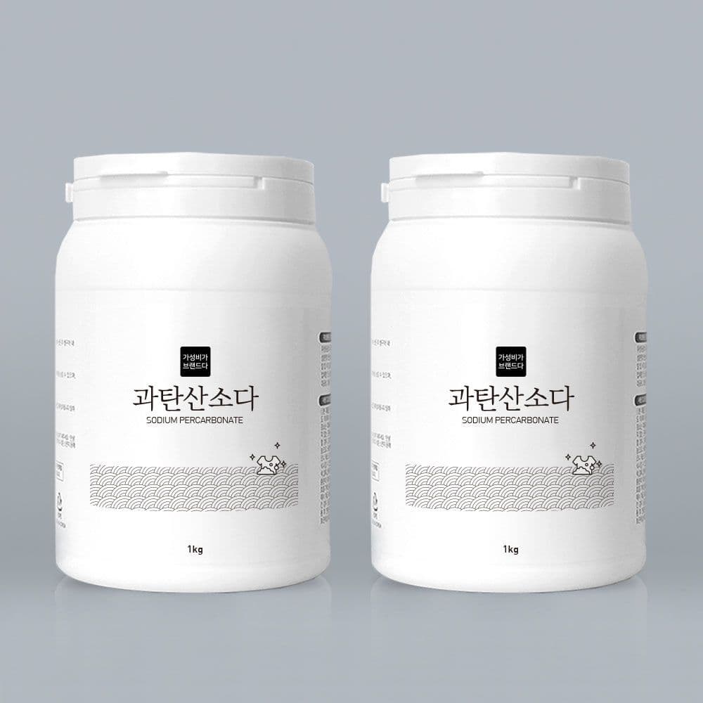 가성비가 브랜드다 과탄산소다 천연세제 1kg x 2개(용기타입)