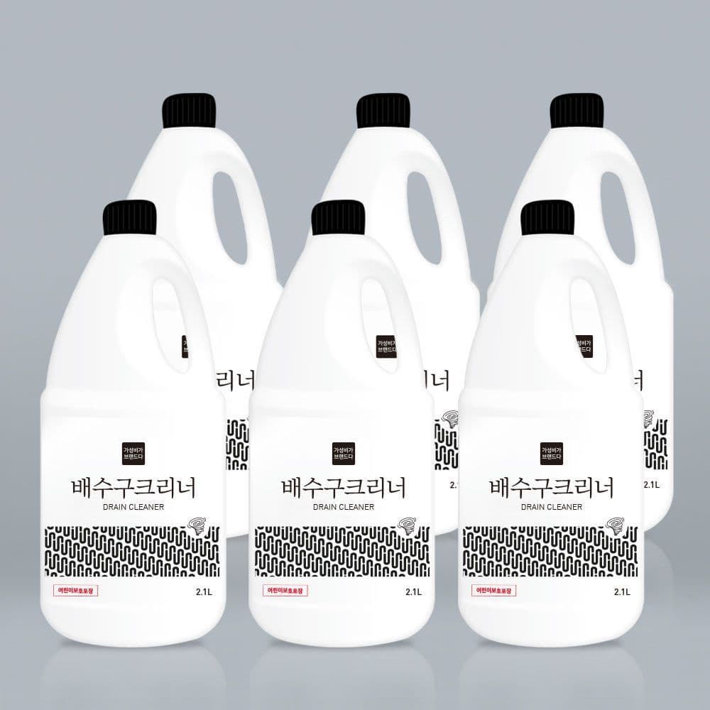 가성비가 브랜드다 강력한 배수구 클리너 2100ML x 6개