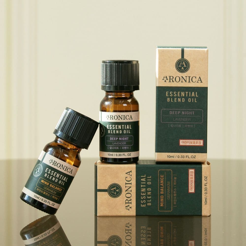아로니카 퓨어등급 프리미엄 블렌드 아로마오일 10ml 에센셜오일 아로마테라피 릴렉스 수면 숙면