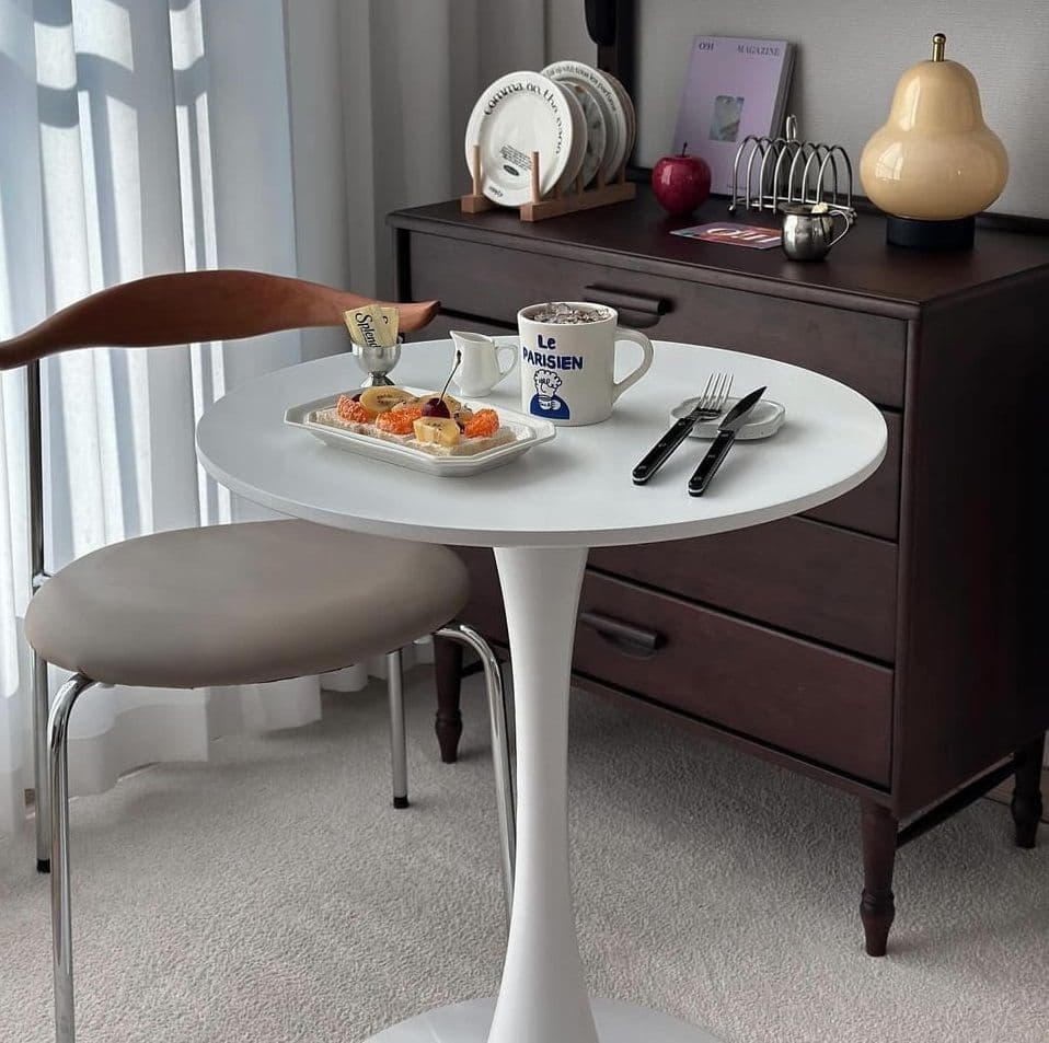 얼라이브즈 코지우드 라운드 테이블 원형 식탁 테이블 인테리어 600/800 2size - 최저가 27,810원