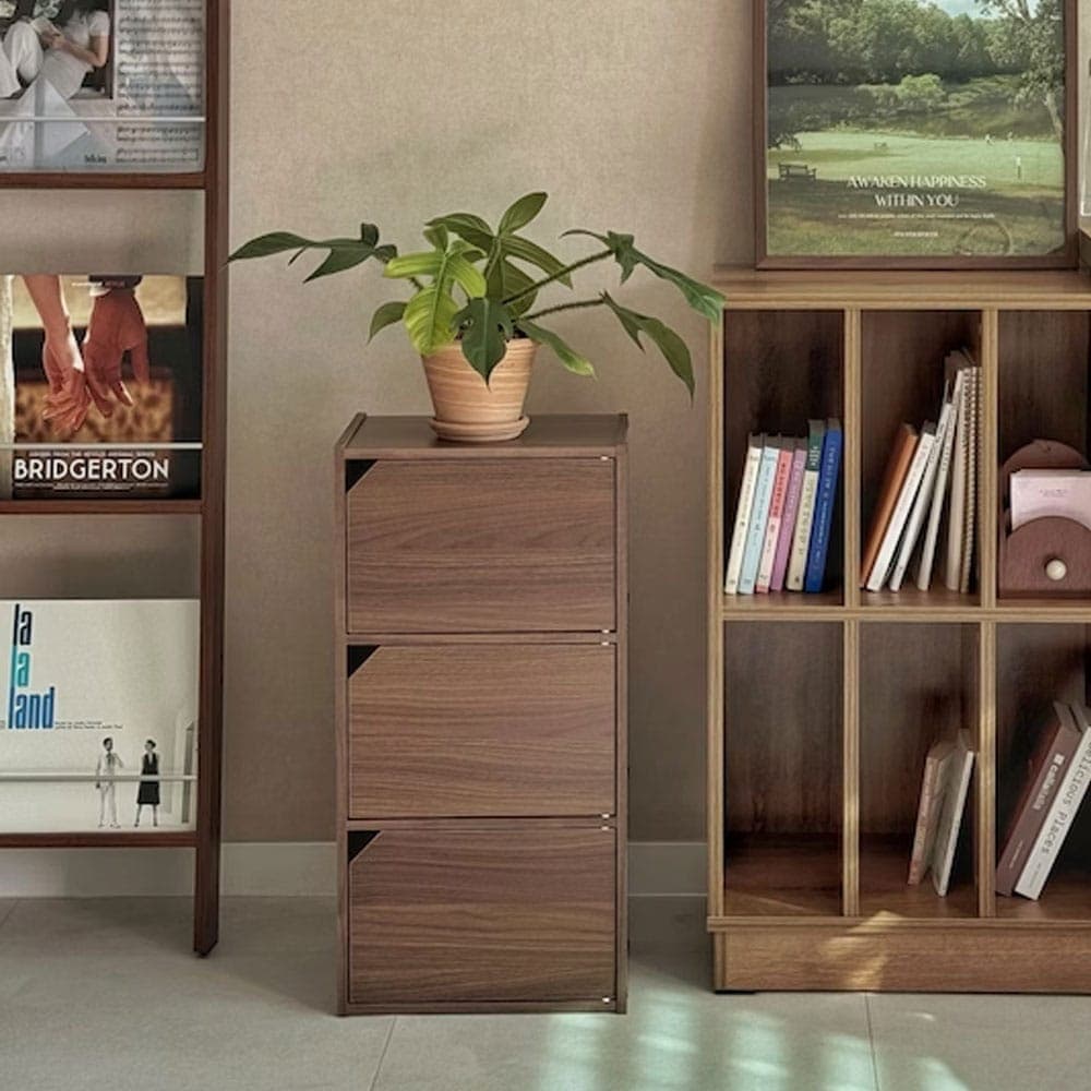 아이리스코리아 모듈 공간박스 도어형 3단 3colors - 최저가 29,900원