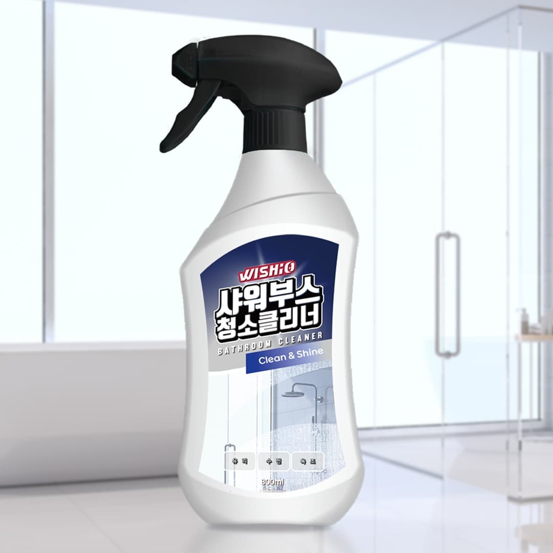 위시오 물때제거제 샤워부스 수전 유리 청소 물때 세정제 800ml 1개