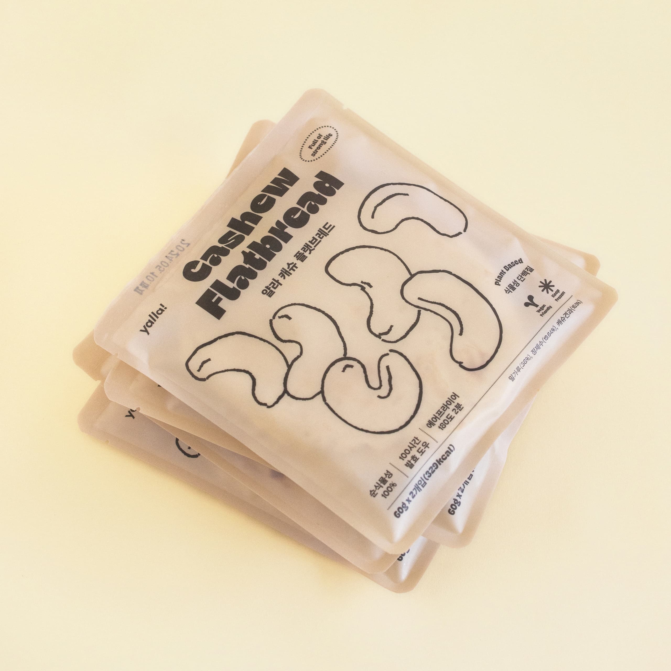 얄라 캐슈 플랫브레드 120g(60g*2)