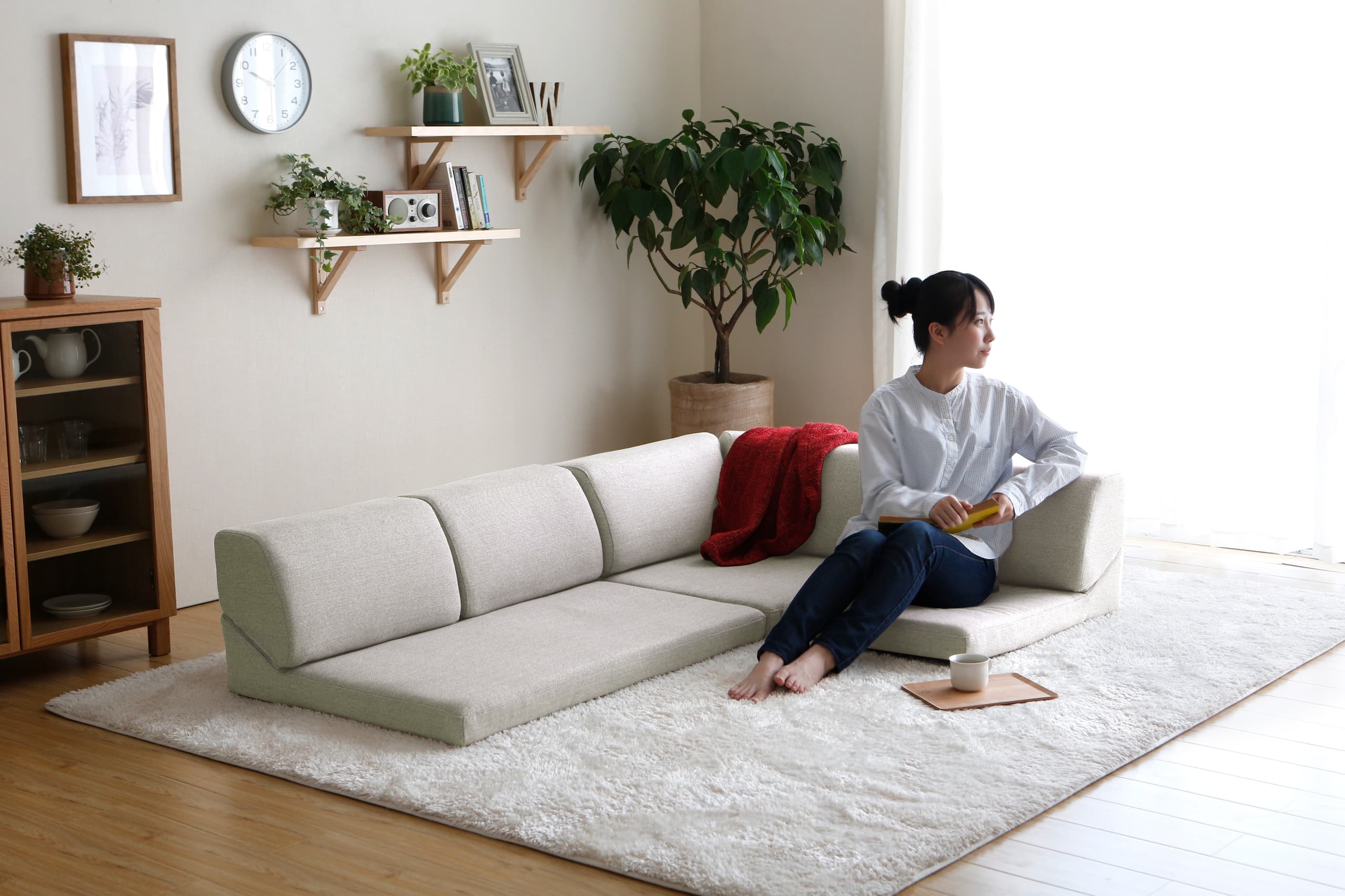 가구밸리 릴리 패브릭 좌식 소파