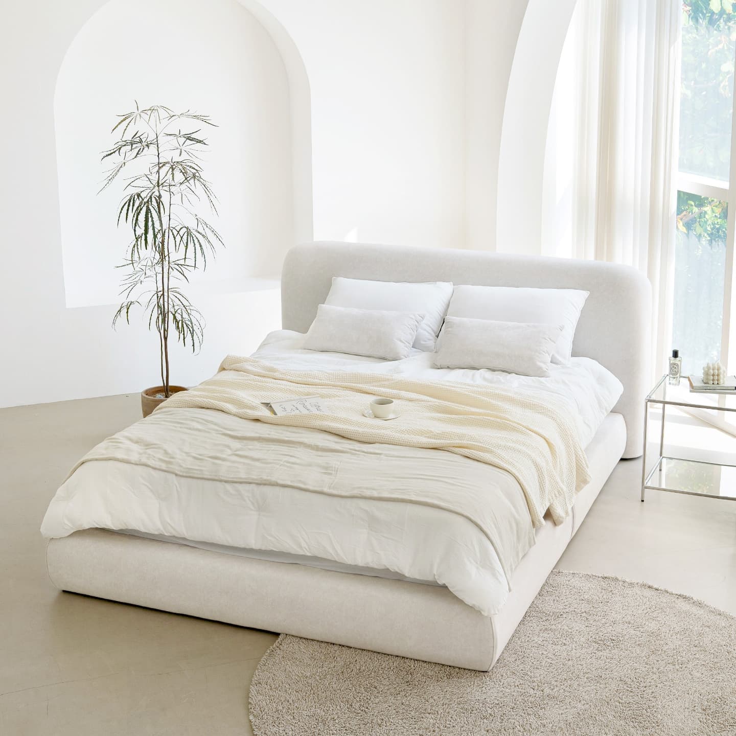 데일리리빙 데일리리빙 드레스덴 조야패브릭 호텔식 침대프레임 SS/Q/K/LK/CK