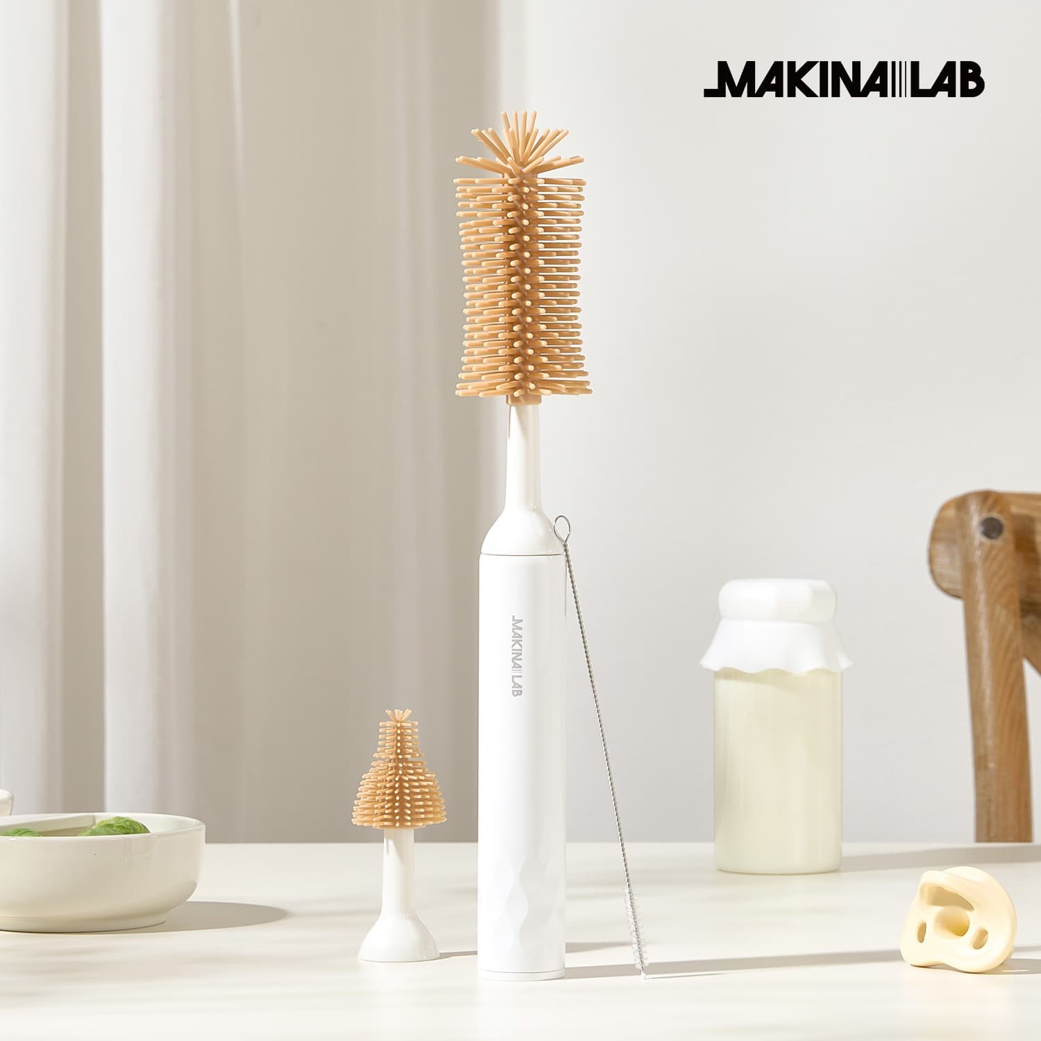 마키나랩 스마트 전동 젖병세척솔+젖꼭지세척솔+스트로우세척브러쉬 3종세트
