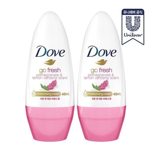 유니레버 도브 데오드란트 롤온 석류 앤 레몬버베나 40ml 2개