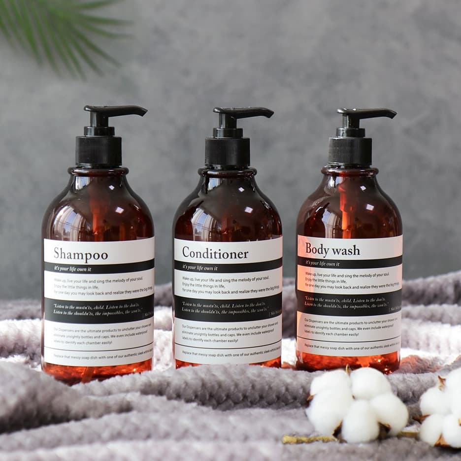 위띵크 호텔 감성 욕실 디스펜서 샴푸통 핸드워시 용기 (블랙앤화이트)