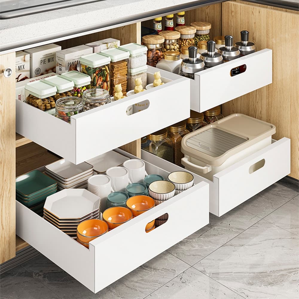 무타공마켓 주방 정리 접착식 슬라이딩 주방 선반 정리대 4size