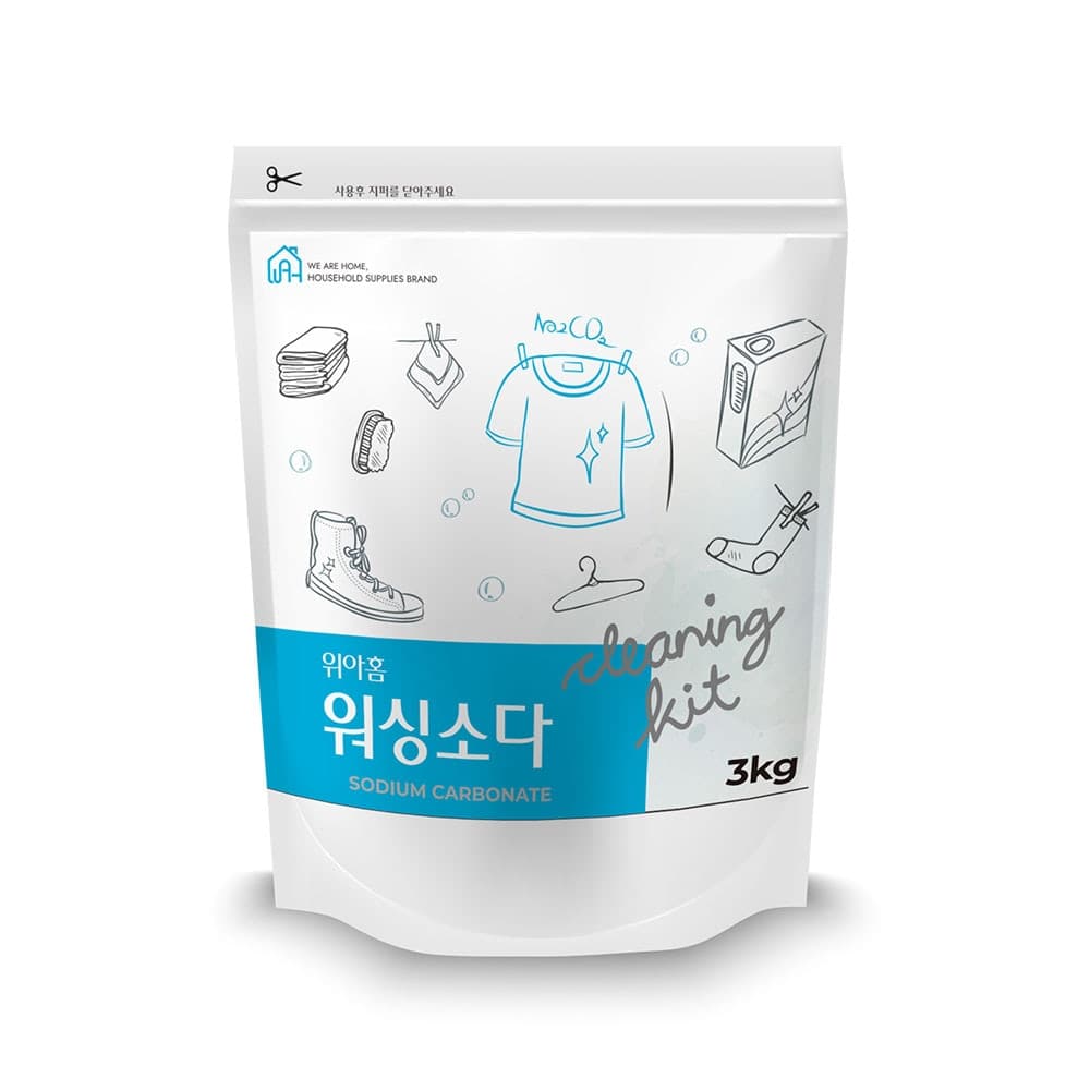 위아홈 미국 천연 탄산소다 워싱소다 분말세제 3kg