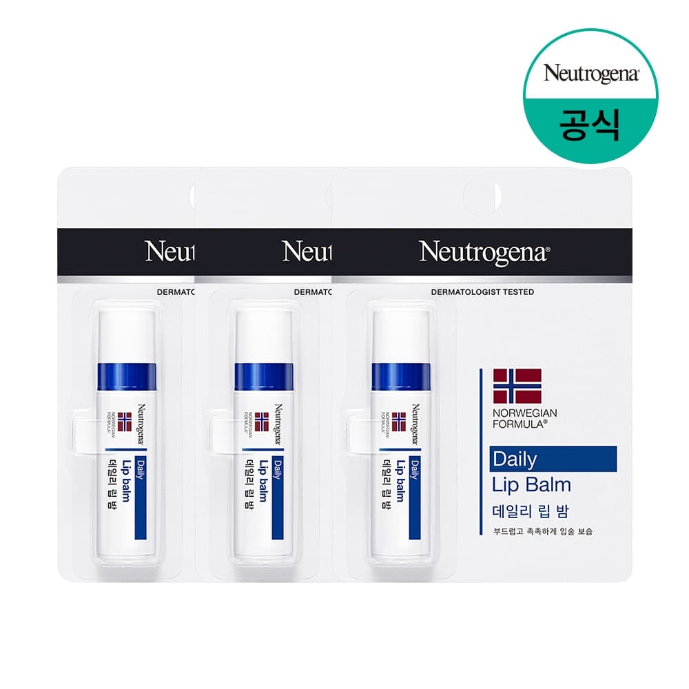 뉴트로지나 데일리 립 밤 4g x3