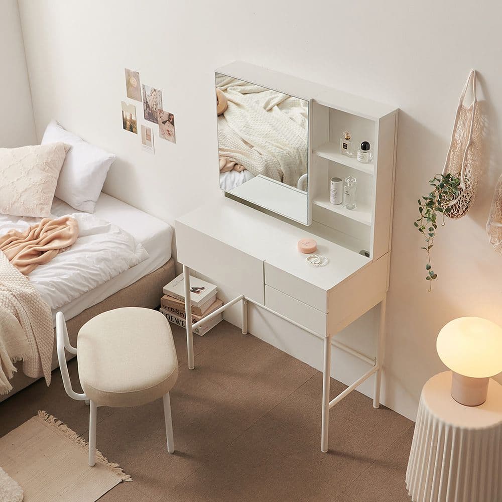 보루네오 하우스 마르체 MILLY 콘솔 수납 화장대 세트 800 (거울포함) 2colors