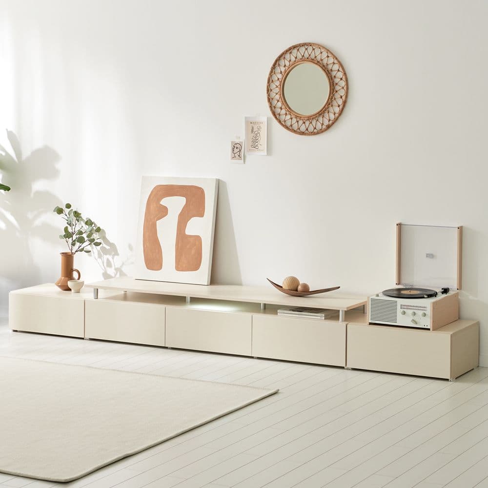 리엔까사 마인 거실장 낮은 티비다이 TV장 1200 1500 1800 2000