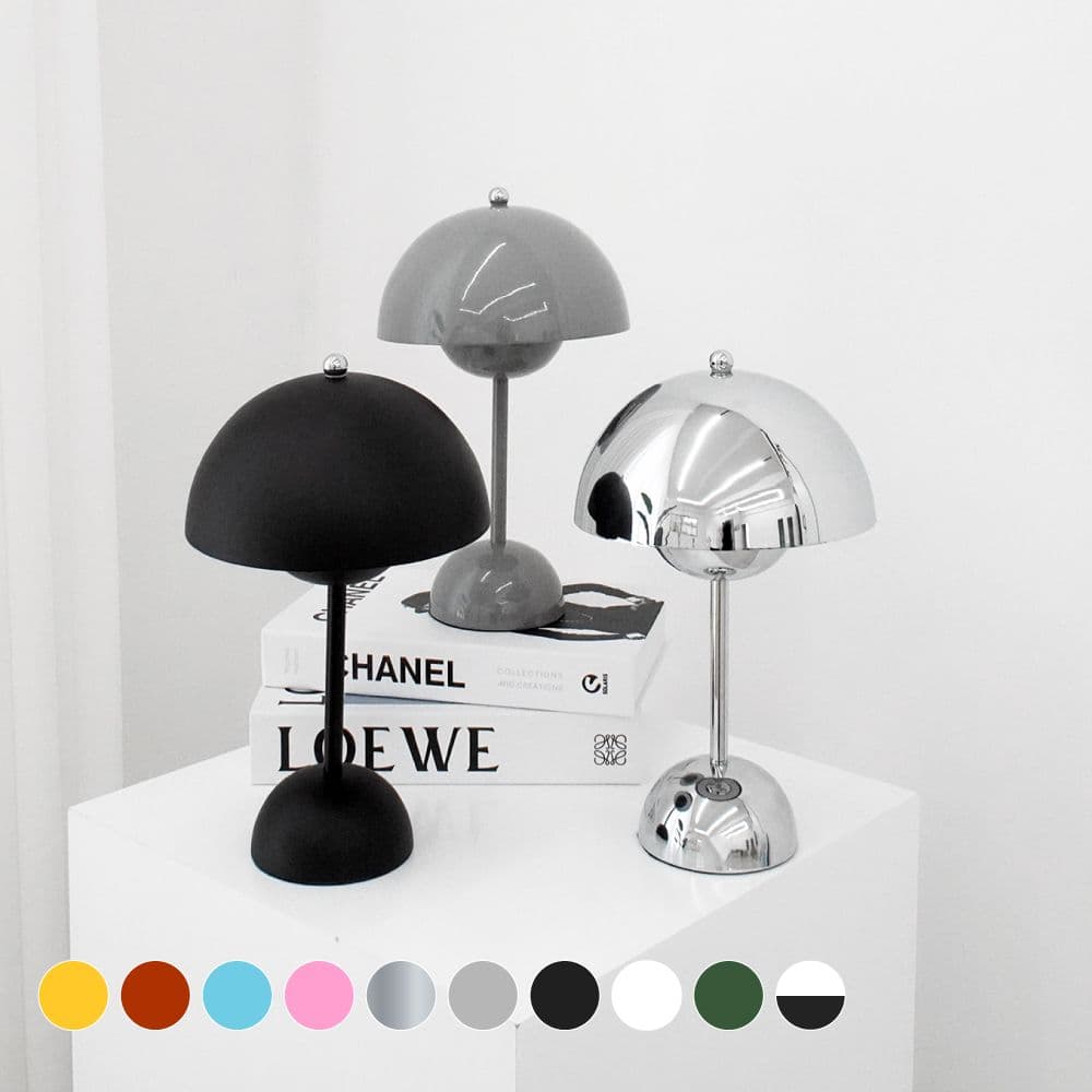 레나에너지 무선 충전형 밝기/빛색상변경 비비드 머쉬룸 단스탠드 조명 LED 무드등 9colors - 최저가 15,750원