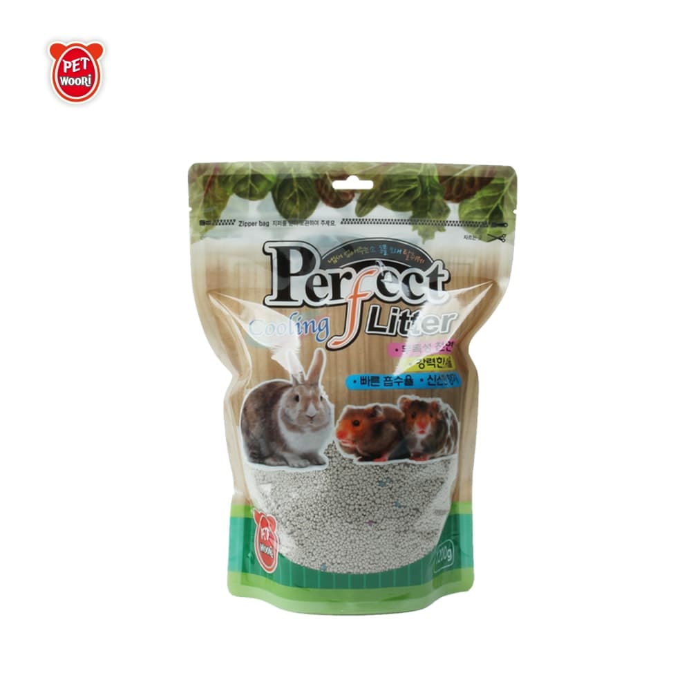펫우리 퍼펙트 쿨링 화장실 모래 1.2kg 햄스터 화장실모래 벤토나이트 청결 관리