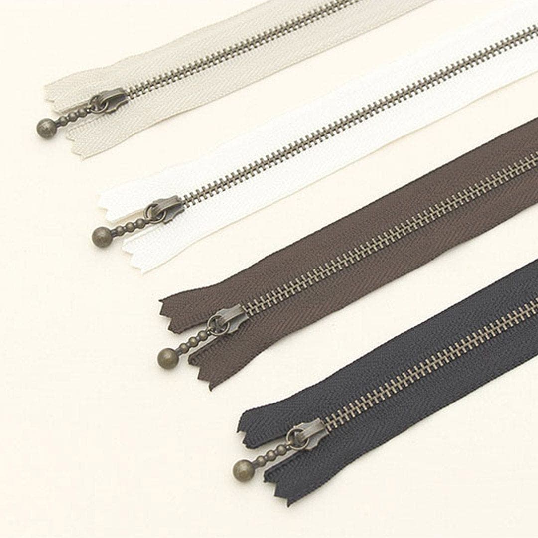 소잉데일리 YKK 앤틱 지퍼 15cm 4종 금속
