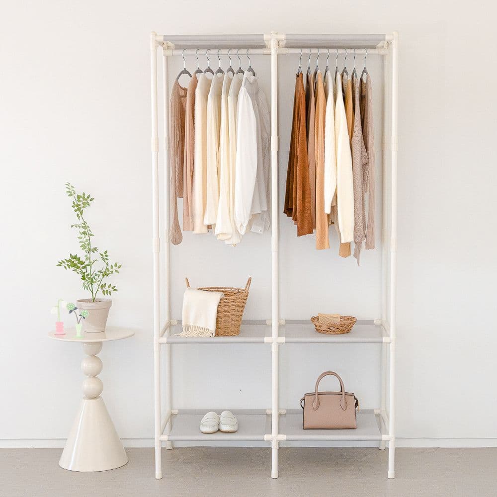 MF매직하우스 MF  무볼트 드레스룸 더블행거 - 최저가 32,205원