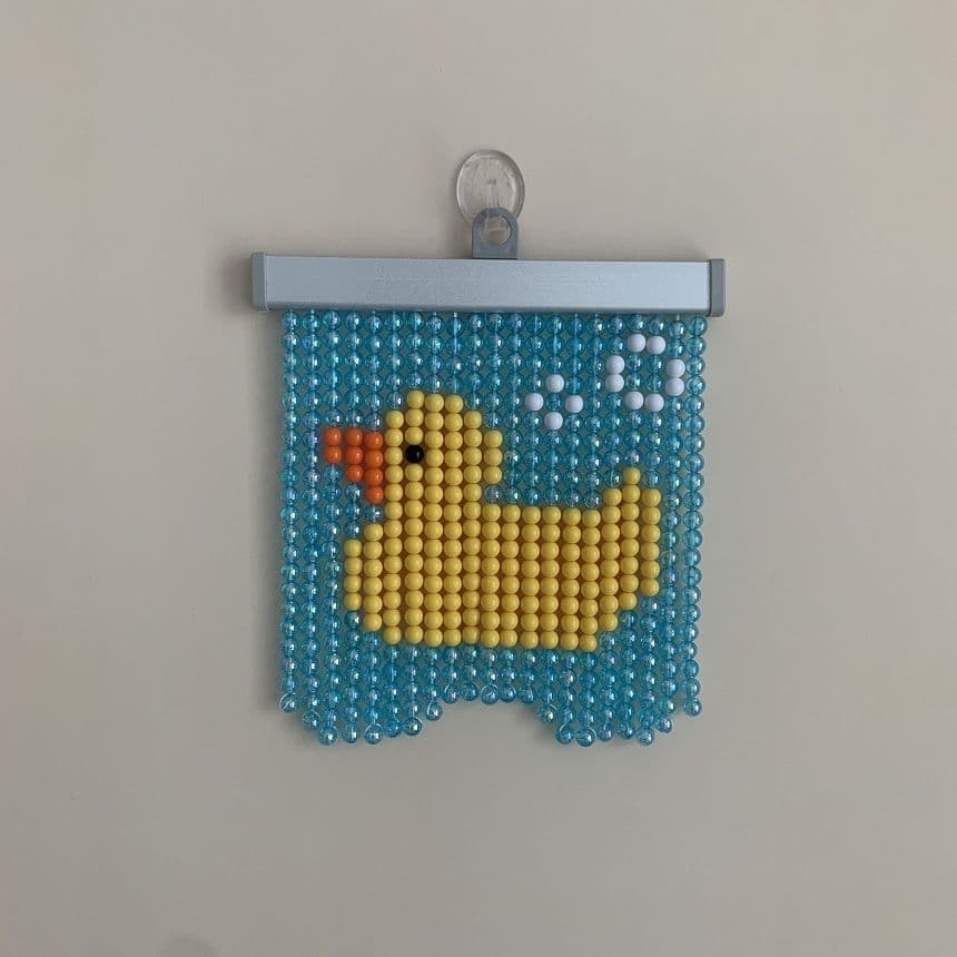 페이지에잇 오리 비즈발 만들기 diy 키트 비즈 재료 도안 포함 구슬발 커튼