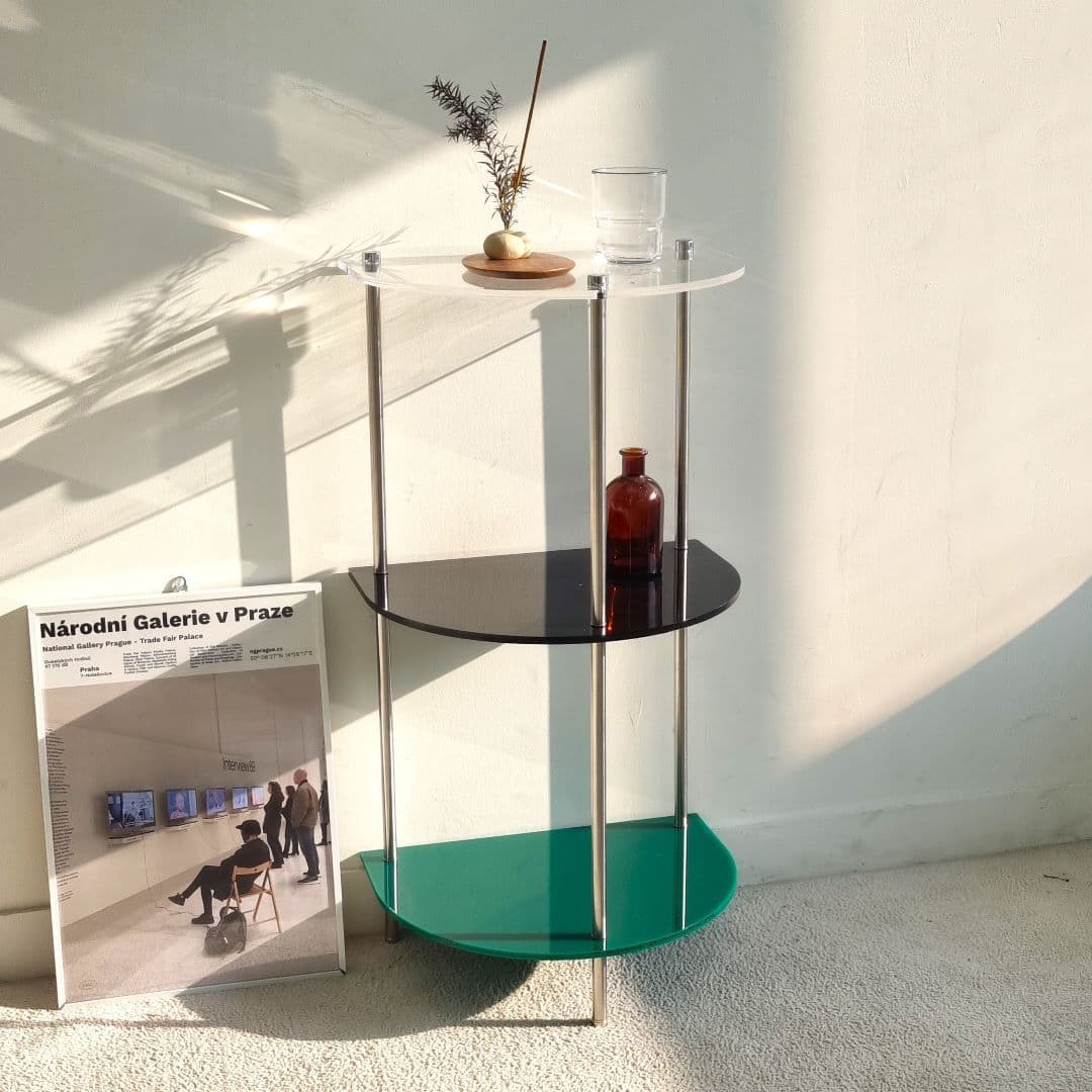 비햅핀 비햅핀 반원형 아크릴 모듈 거실 틈새 선반 진열장 협탁 - 최저가 73,103원