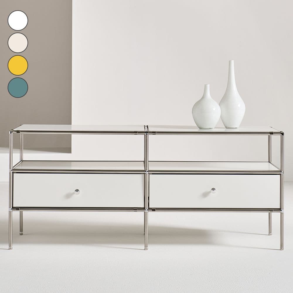 이안가구 아르스 모네 1200 미드센추리 수납 높은 거실장 티비장(E0 등급)