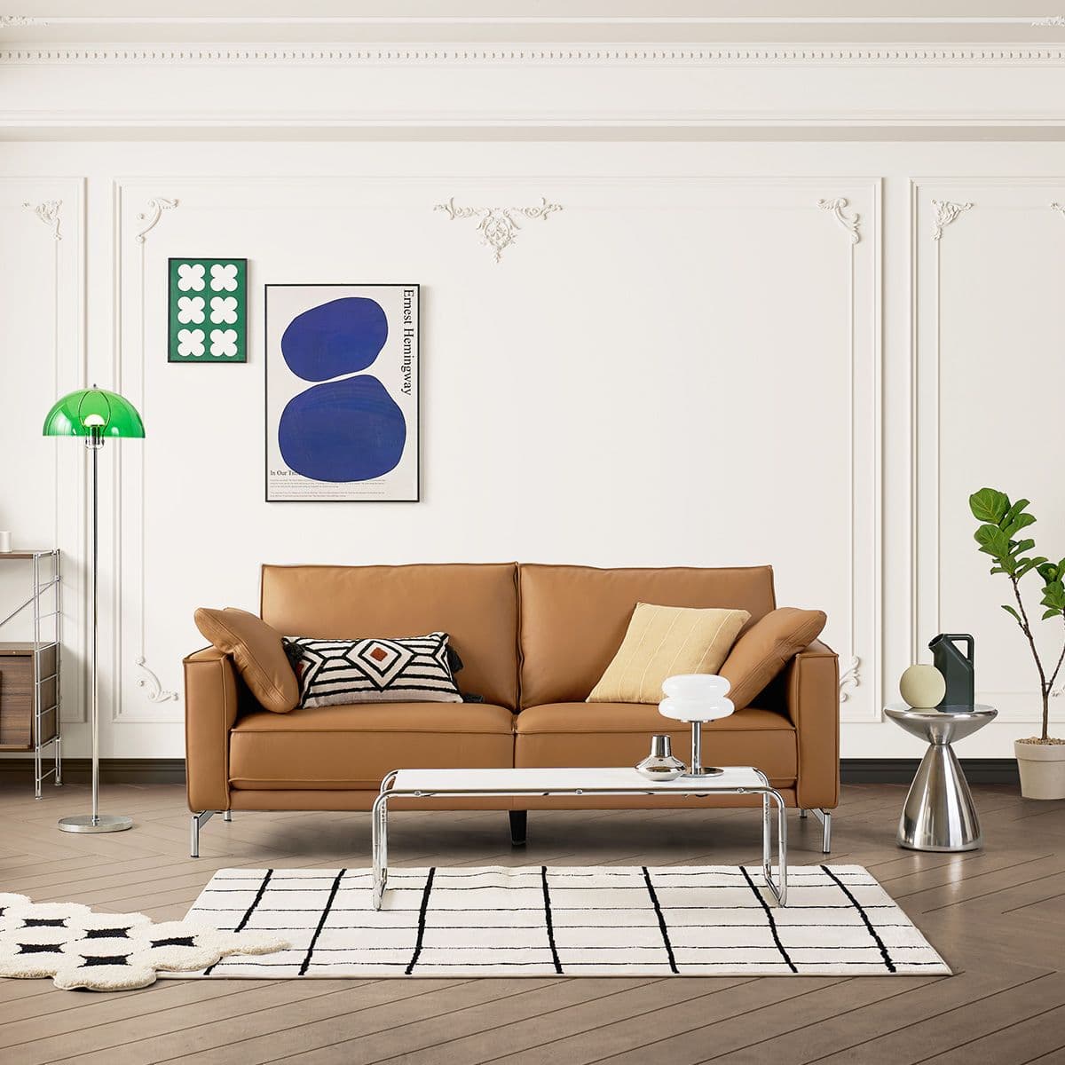 리바트 세계가구 그래비티 3인 가죽 소파