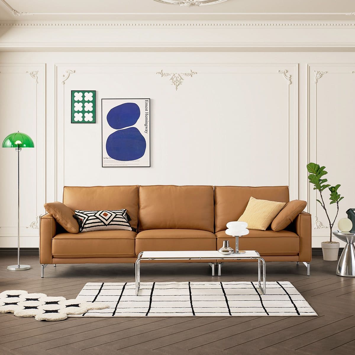 리바트 세계가구 그래비티 4인 가죽 소파