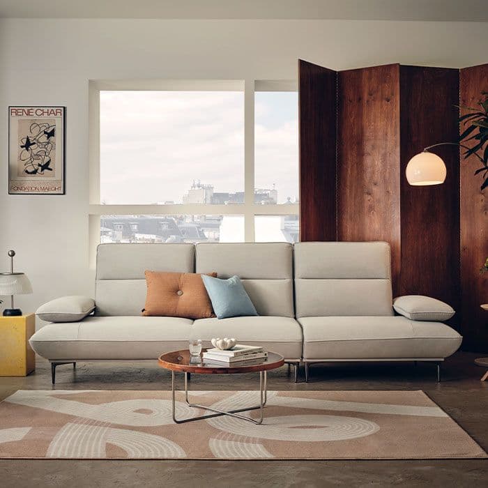 에싸 퍼스트 컴팩트 4인 리브 패브릭 소파